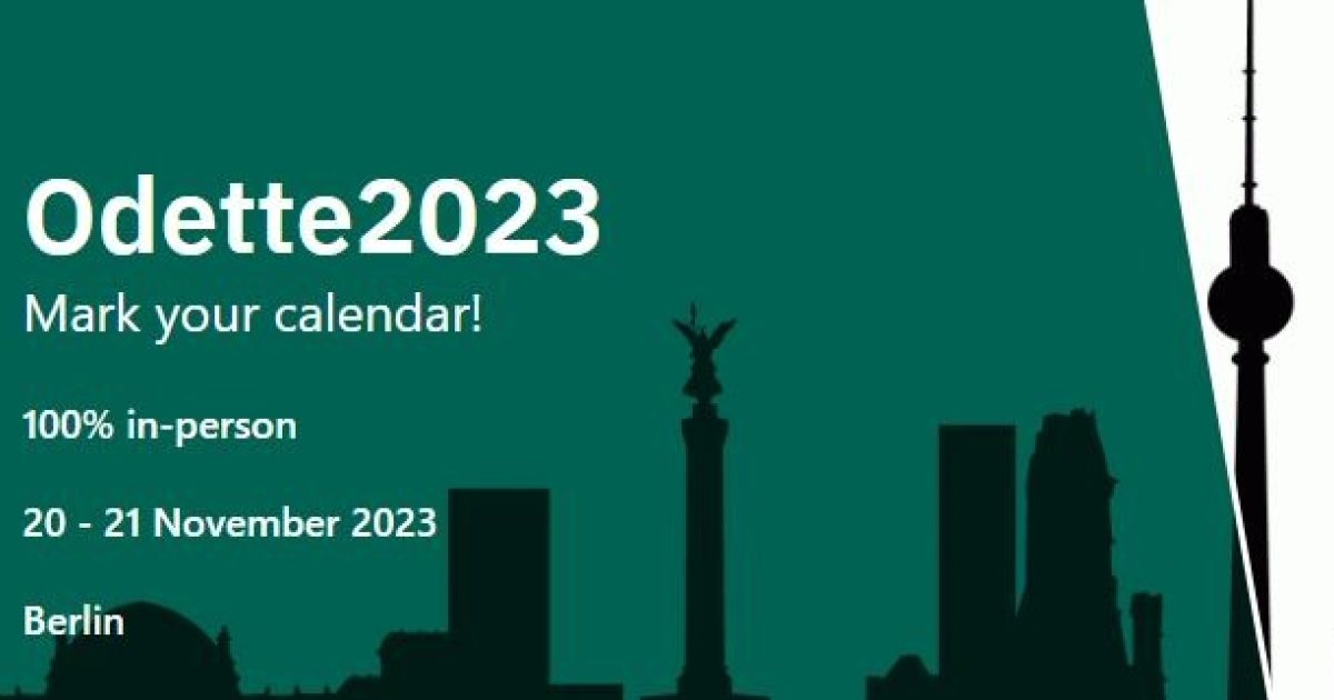 Odette2023 Conference programme announced Odette